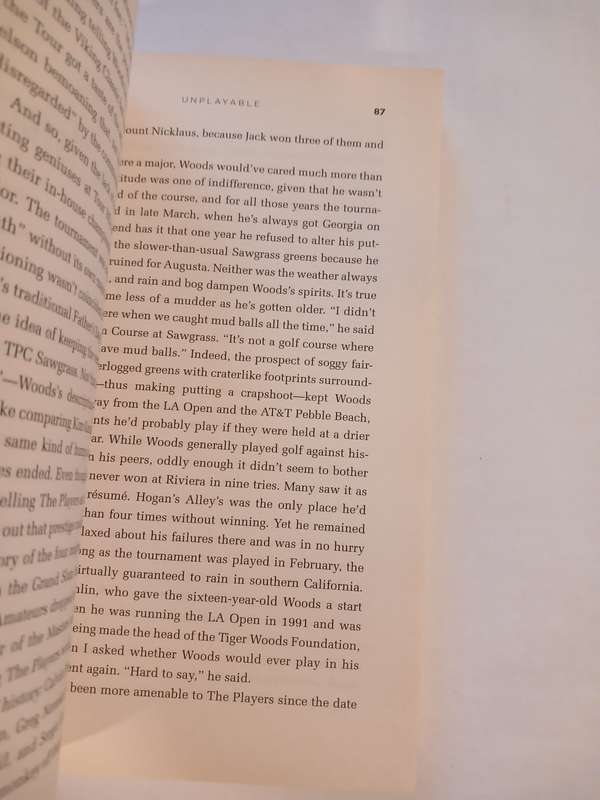 Unplayable, An Inside Account of Tiger's Most Tumultuous Season by Robert Lusetich