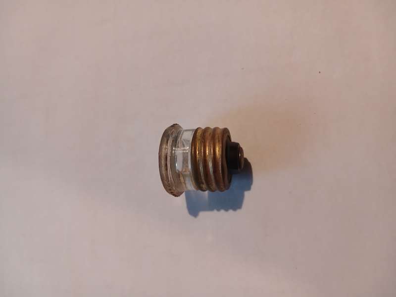 Vintage Glass Plug Fuses x 3, 15A, 20A, 25A