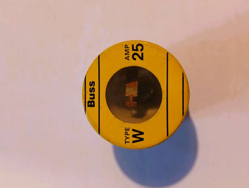 Vintage Glass Plug Fuses x 3, 15A, 20A, 25A