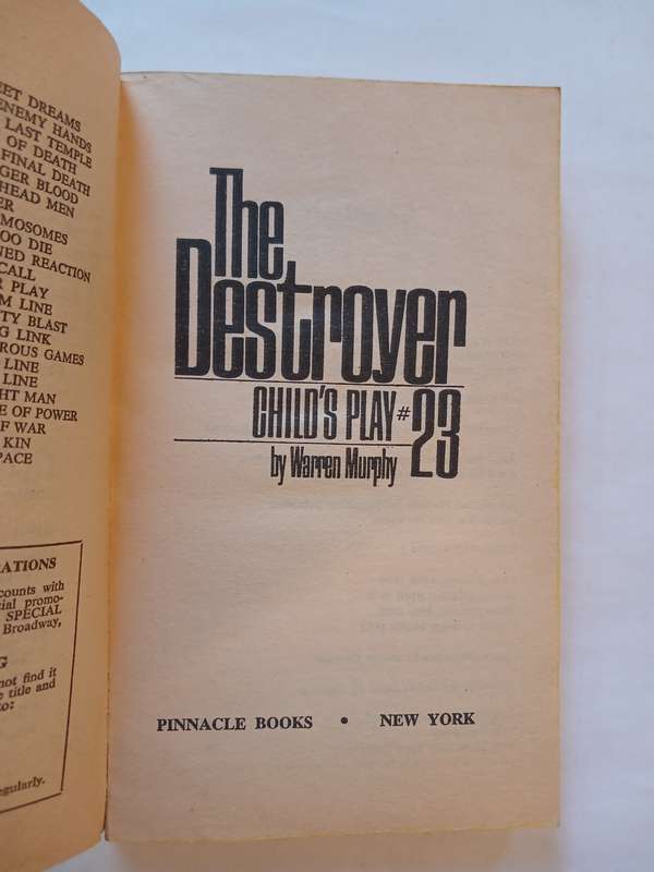The Destroyer No. 23 , Child's Play by Warren Murphy