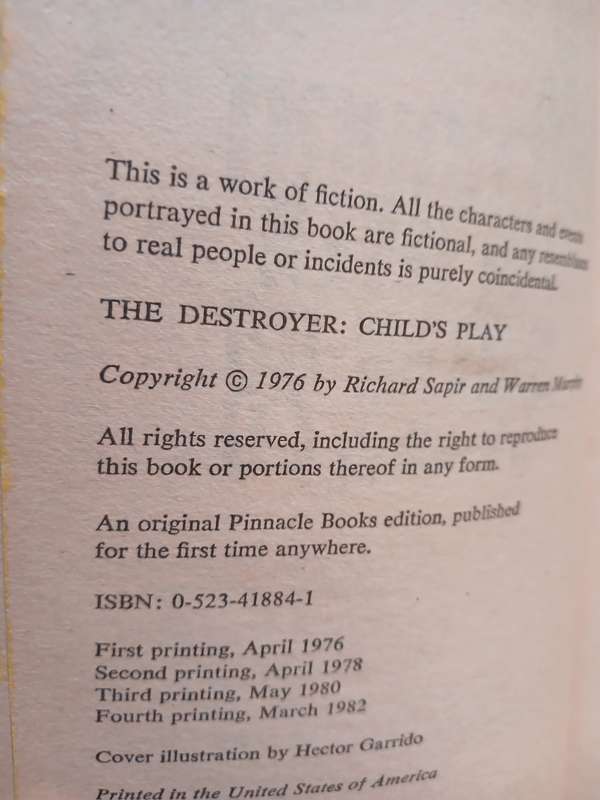 The Destroyer No. 23 , Child's Play by Warren Murphy