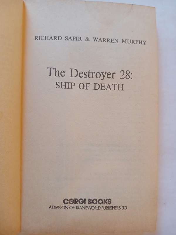 The Destroyer No. 28, Ship of Death by Richard Sapir & Warren Murphy