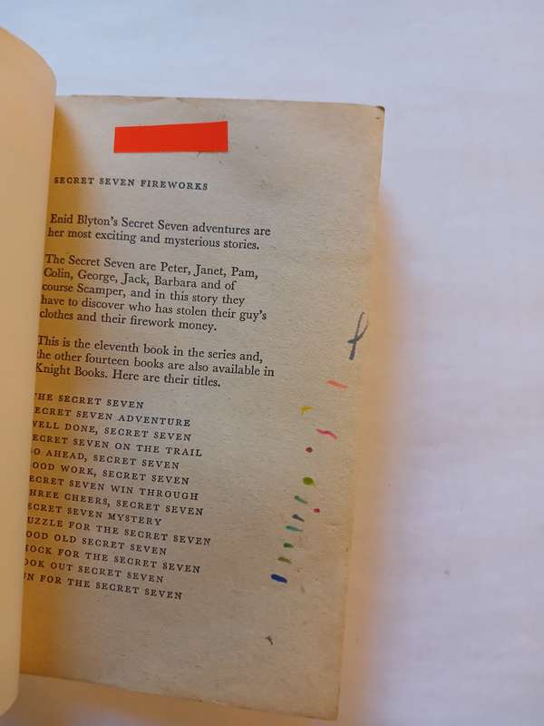 Secret Seven Fireworks by Enid Blyton
