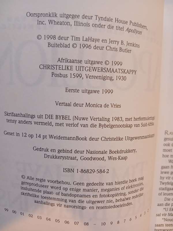 Apollion deur Tim Lahaye en Jerry B. Jenkins