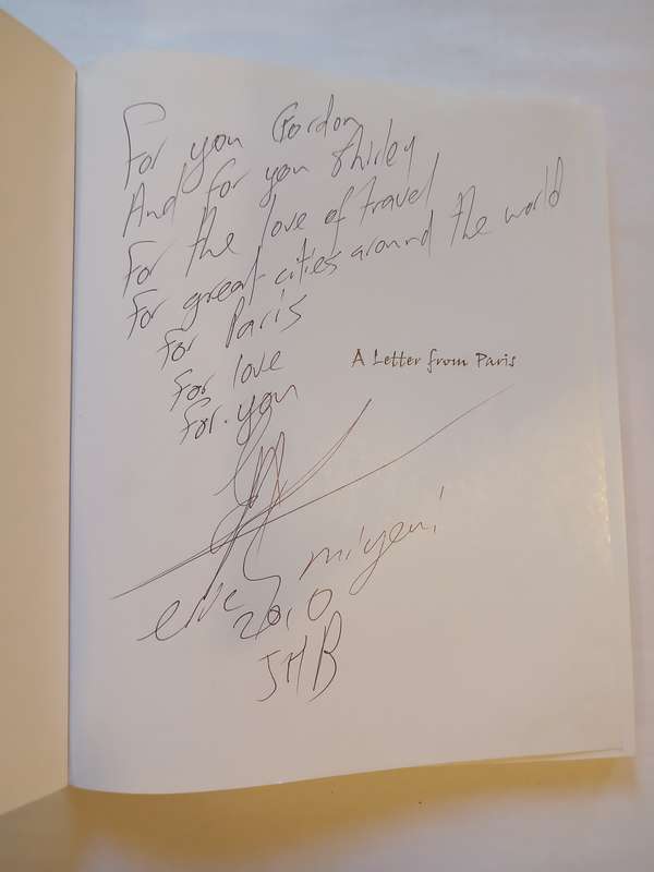 A letter from Paris by Eric Miyeni, Signed