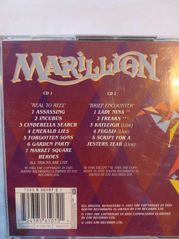 Marillion, Reel to Reel/Brief Encounter, 2 x CD, Europe
