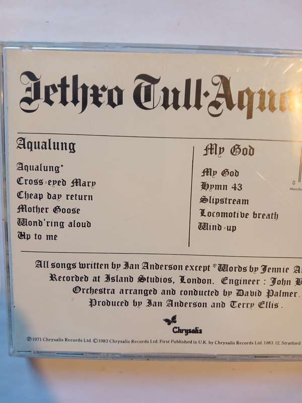 Jethro Tull, Aqualung CD, UK