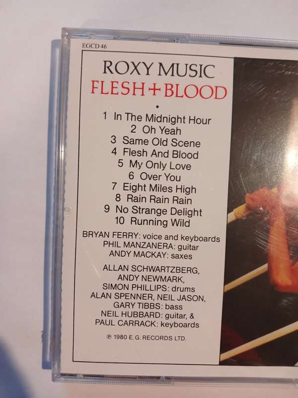 Roxy Music, Flesh + Blood CD, UK