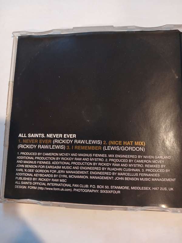 All Saints, Never Ever CD single