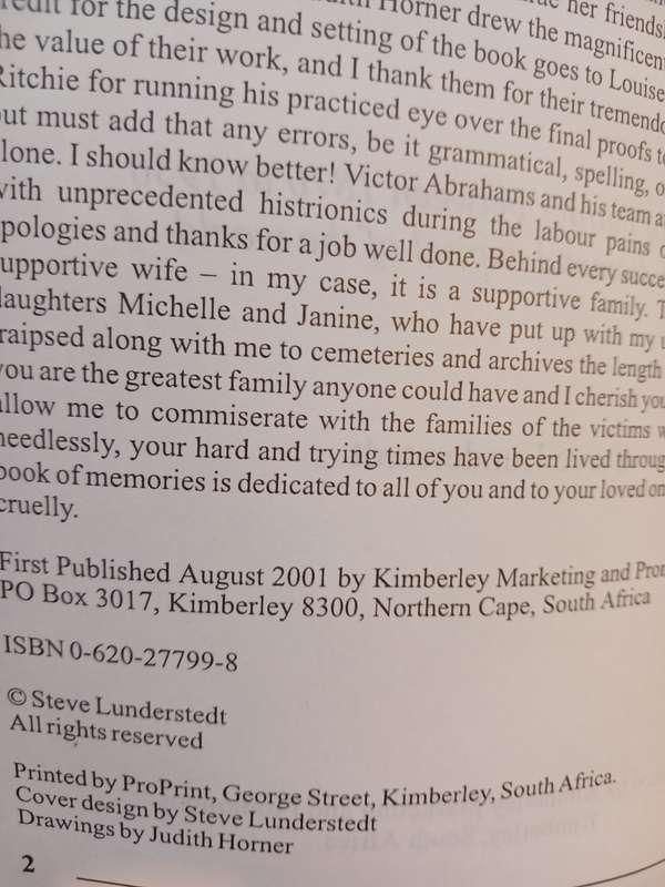 Kimberley Murders Most Foul 1870-1950 by Steve Lunderstedt