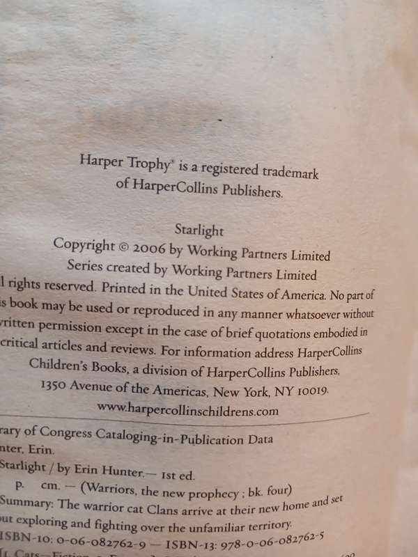 Warriors, The New Prophecy, Starlight by Erin Hunter