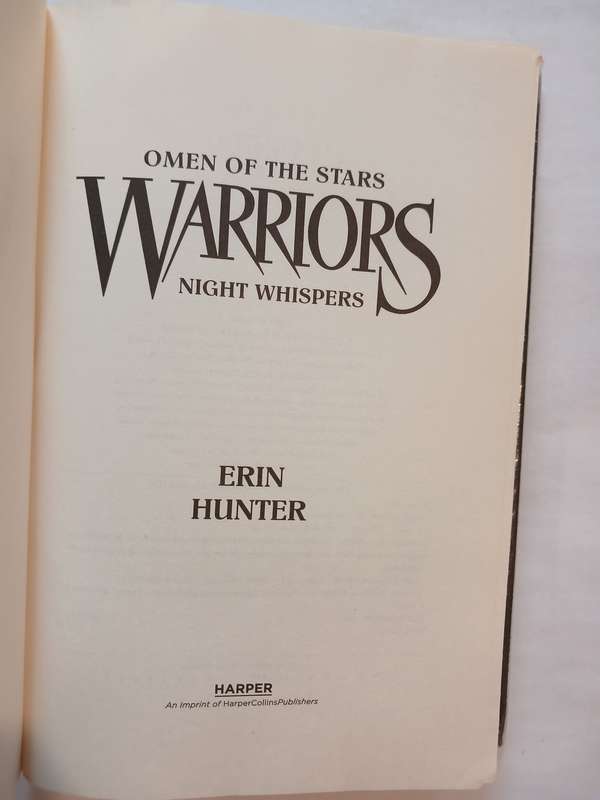 Warriors, Omen of the Stars, Night Whispers by Erin Hunter, Hardcover, First Edition