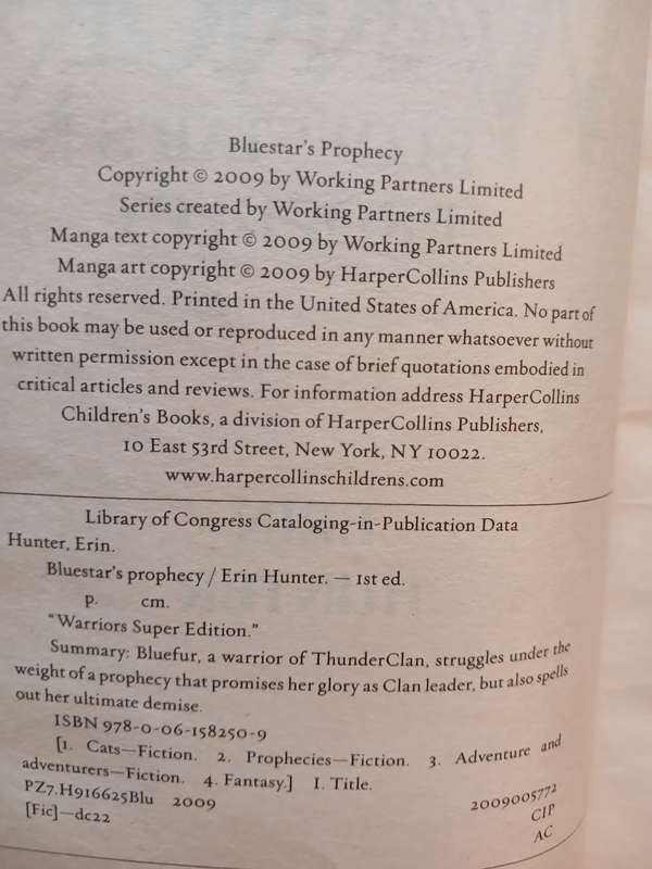 Warriors, Bluestar's Prophecy, Super Edition by Erin Hunter