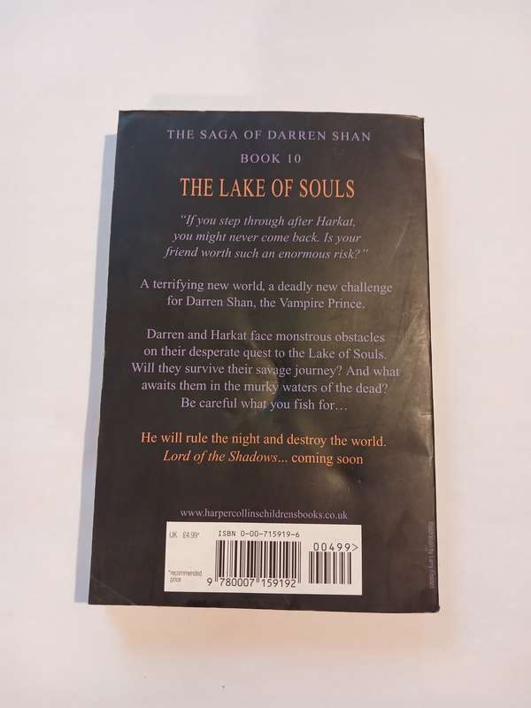 The Lake of Souls, Fish for the Dead, Book 10 by Darren Shan