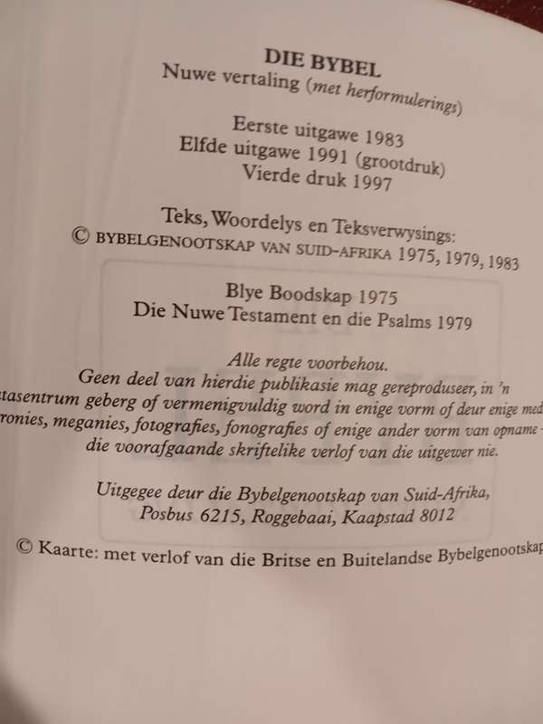 Die Bybel, Nuwe Vertaling 1997, Leatherbound