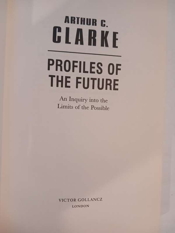 Profiles of the Future by Arthur C. Clarke