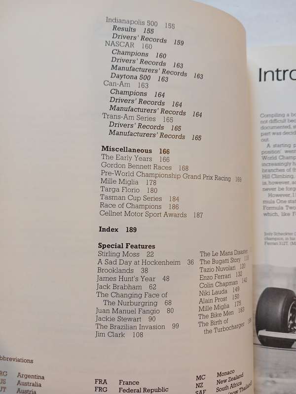 Motor Racing, Records, Facts and Champions by Ian Morrison, Guinness Books