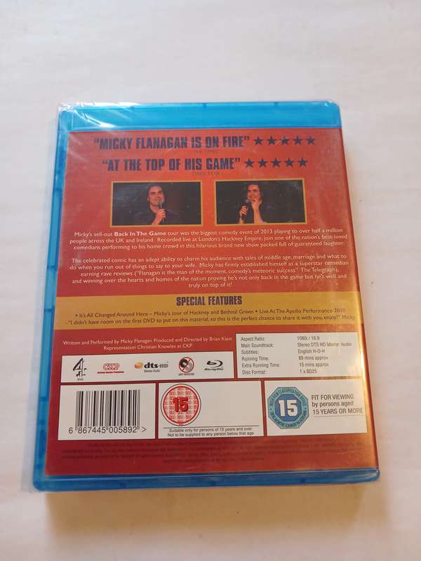 Micky Flanagan, The 'Back in the Game' Tour, Live Blu-ray