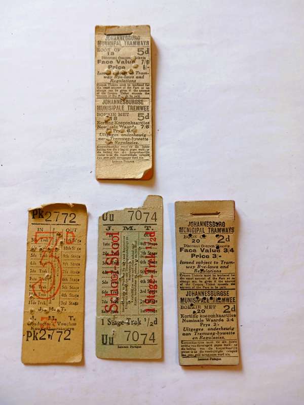 Vintage Tram Tickets x 4