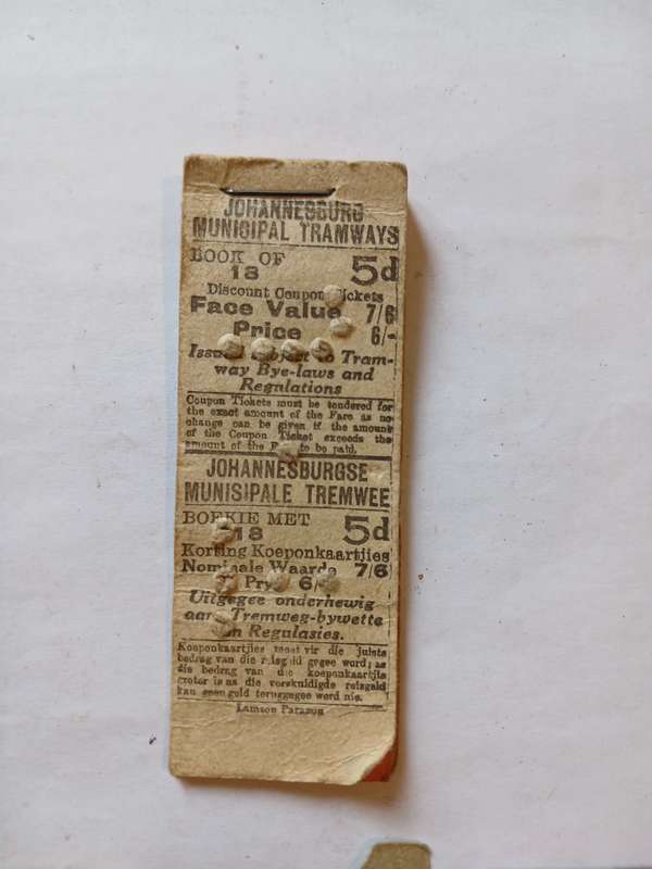 Vintage Tram Tickets x 4