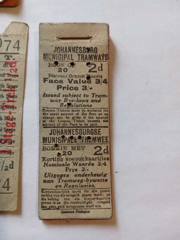 Vintage Tram Tickets x 4