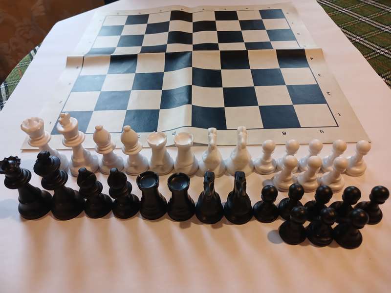 Chess Set with 46cm Leather Foldable Mat