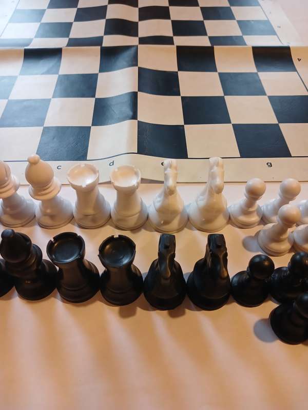 Chess Set with 46cm Leather Foldable Mat