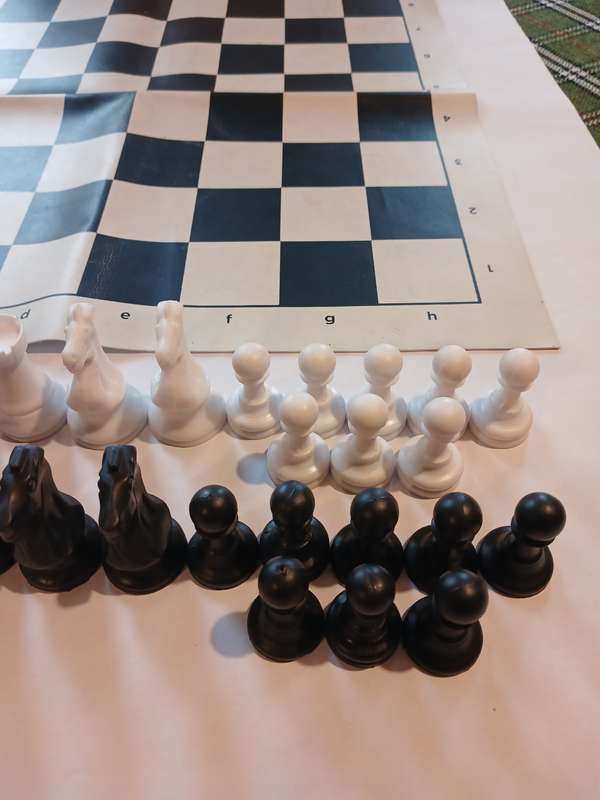 Chess Set with 46cm Leather Foldable Mat