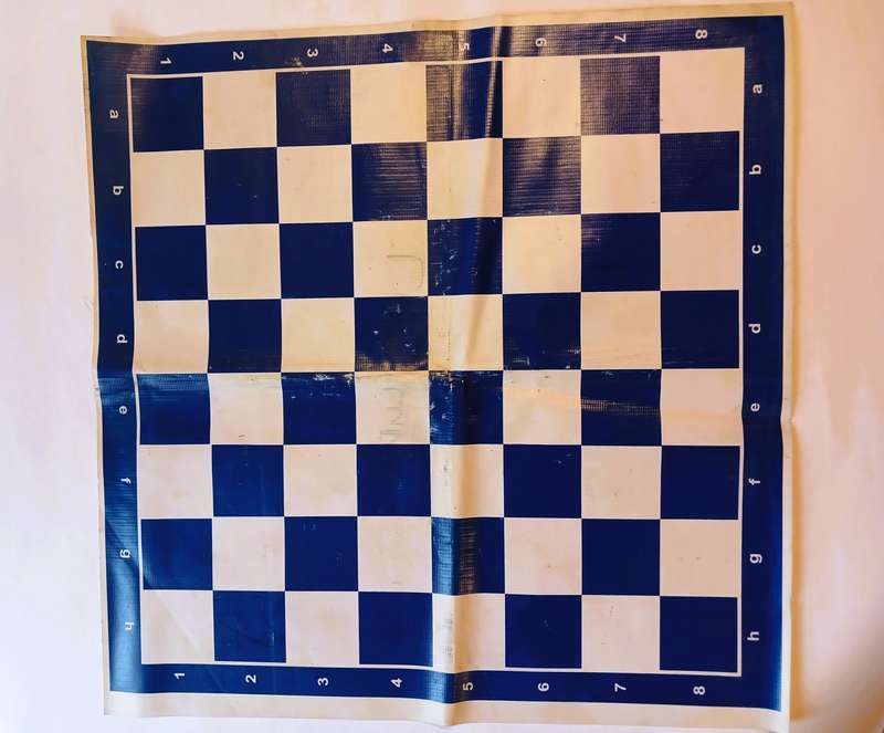 Chess Mat, Silicone, Blue 50 x 50cm