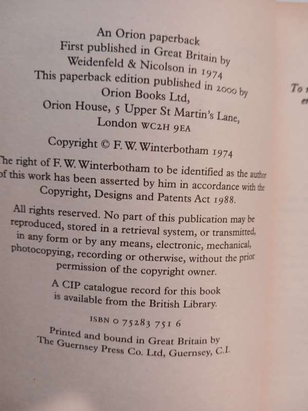 The Ultra Secret by F.W. Winterbotham