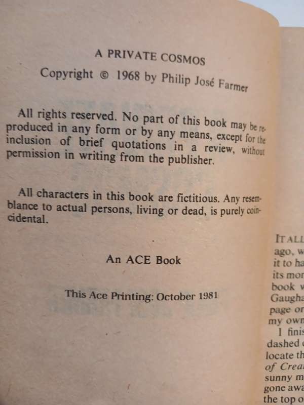 A Private Cosmos by Philip Jose Farmer
