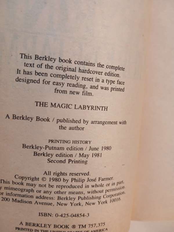 The Magic Labyrinth by Philip Jose Farmer