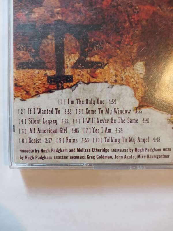Melissa Etheridge, Yes I Am CD
