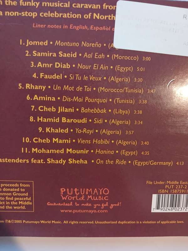 North African Groove, Putumayo, CD, Europe