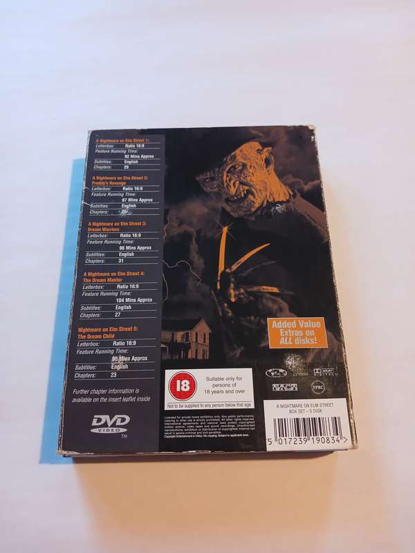Nightmare on Elm Street Collection, 5 Disc Boxset DVD