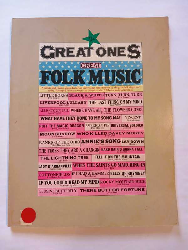 The Great Ones, Great Folk Music Song Sheets/Sheet Music