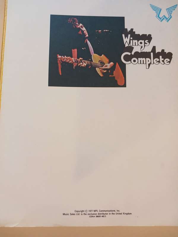 Wings Complete, The Songs of Paul McCartney and Wings Song Book/Sheet Music