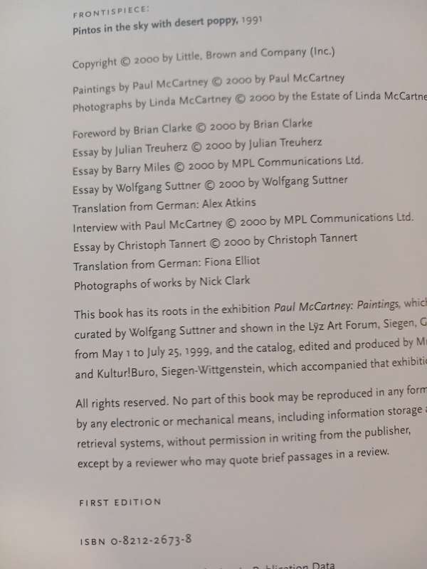 Paul McCartney, Paintings, First Edition