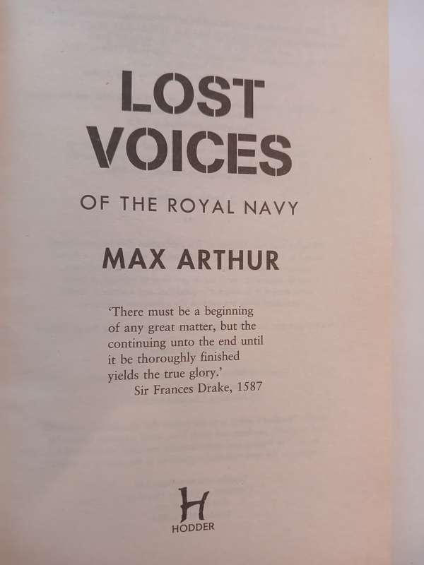 Lost Voices of the Royal Navy by Max Arthur