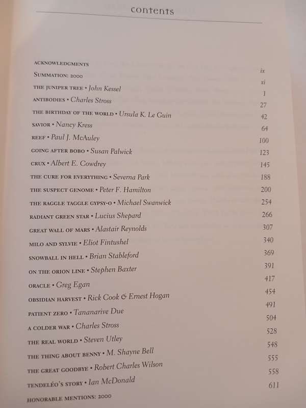 The Years Best Science Fiction, Eighteenth Annual Collection