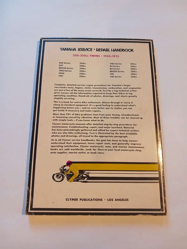 Yamaha Service Repair Handbook, 250-350cc Twins, 1965-1975
