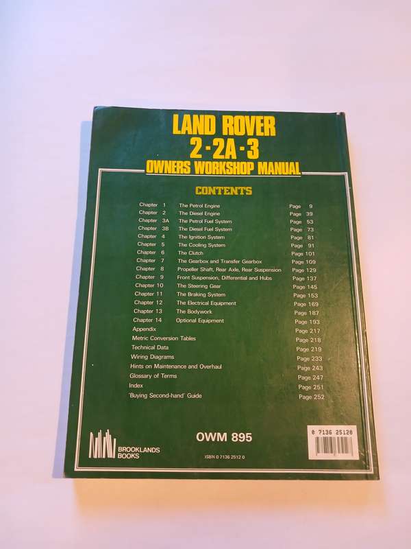 Land Rover 2, 2A, 3, 1959-1983 Owners Workshop Manual