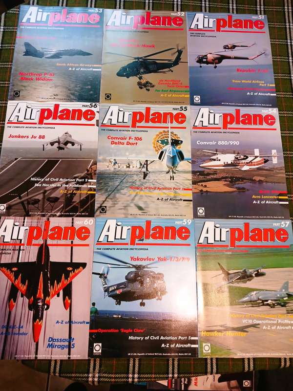 Airplane, The Complete Aviation Encyclopedia, 48 Magazines incl. Poster