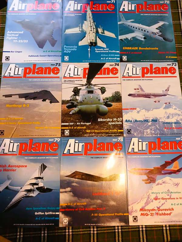 Airplane, The Complete Aviation Encyclopedia, 48 Magazines incl. Poster
