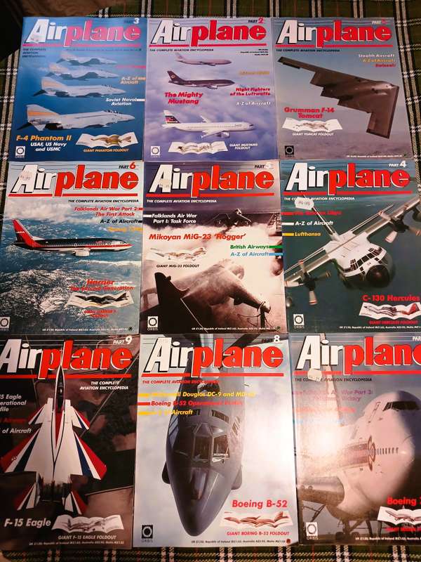 Airplane, The Complete Aviation Encyclopedia, 50 Magazines incl. Poster, Part 1-50