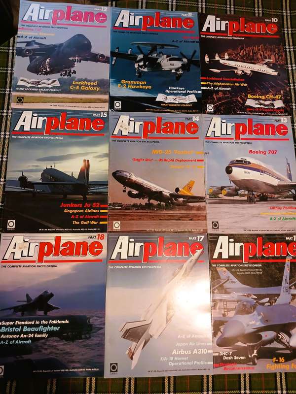 Airplane, The Complete Aviation Encyclopedia, 50 Magazines incl. Poster, Part 1-50