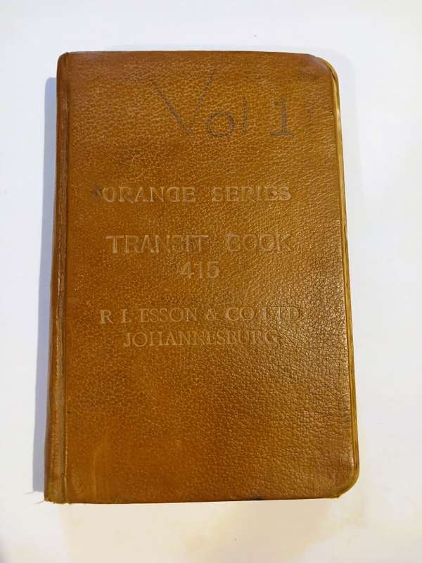 Primrose Gold Mining Co. Transit Book, 1937