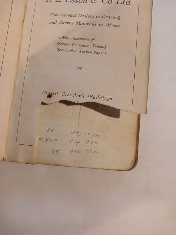 Primrose Gold Mining Co. Transit Book, 1937