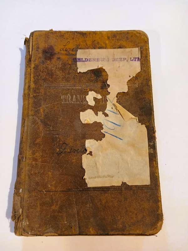 Geldenhuys Deep Ltd. Mining Co. Transit Book, 1913