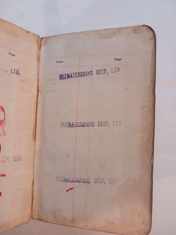Witwatersrand Deep Stope Measurement Book 1964